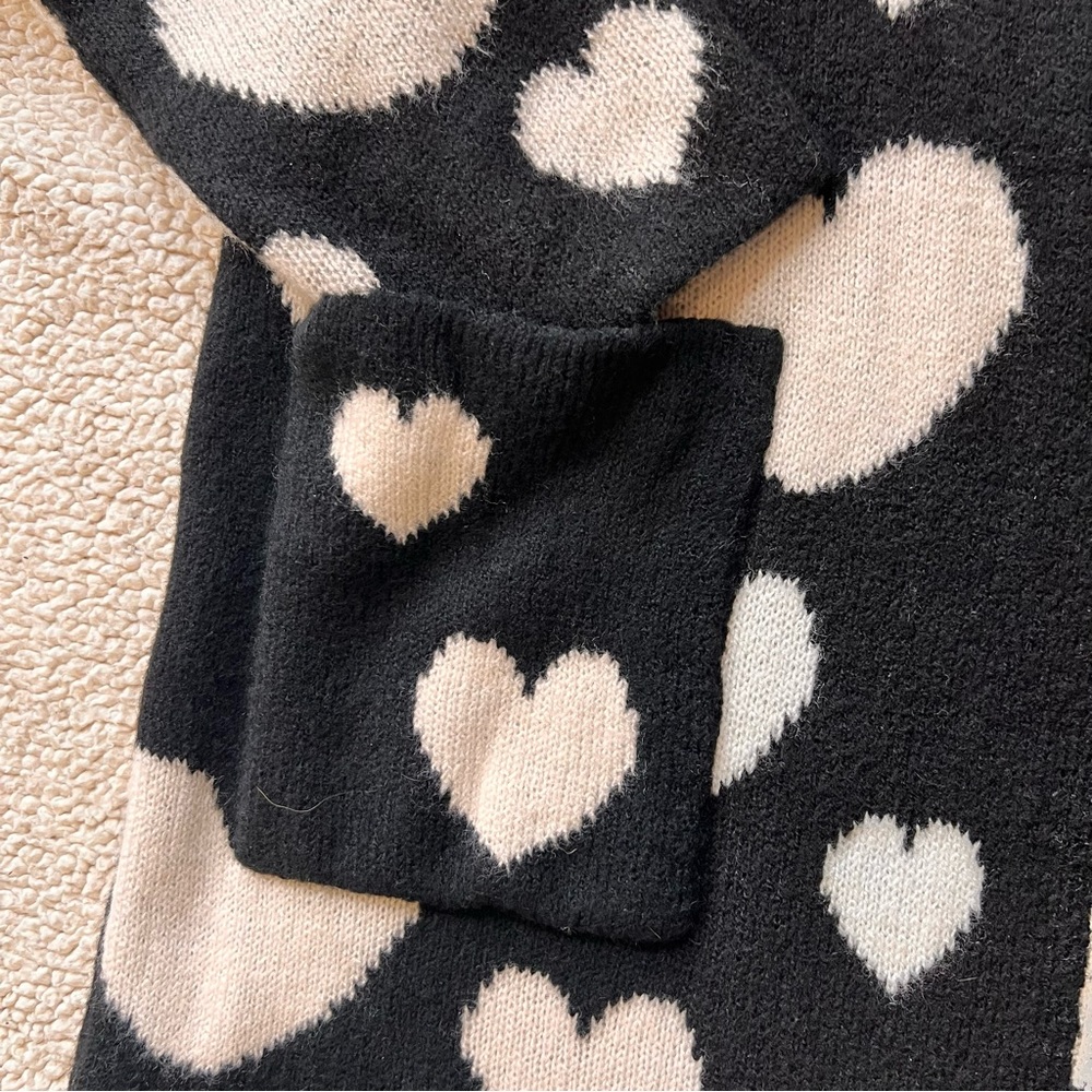 Maeve by Anthropologie Halley hearts grannie cardigan pockets very oversized S - Picture 10 of 13